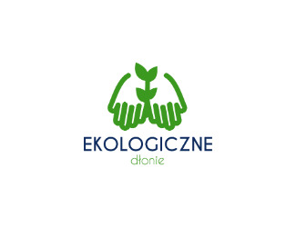 Projekt graficzny logo dla firmy online ekologiczne dłonie
